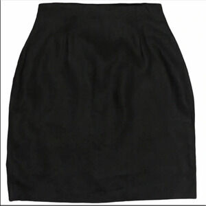 Caché Black Work Career Linen Skirt A-Line Size 8